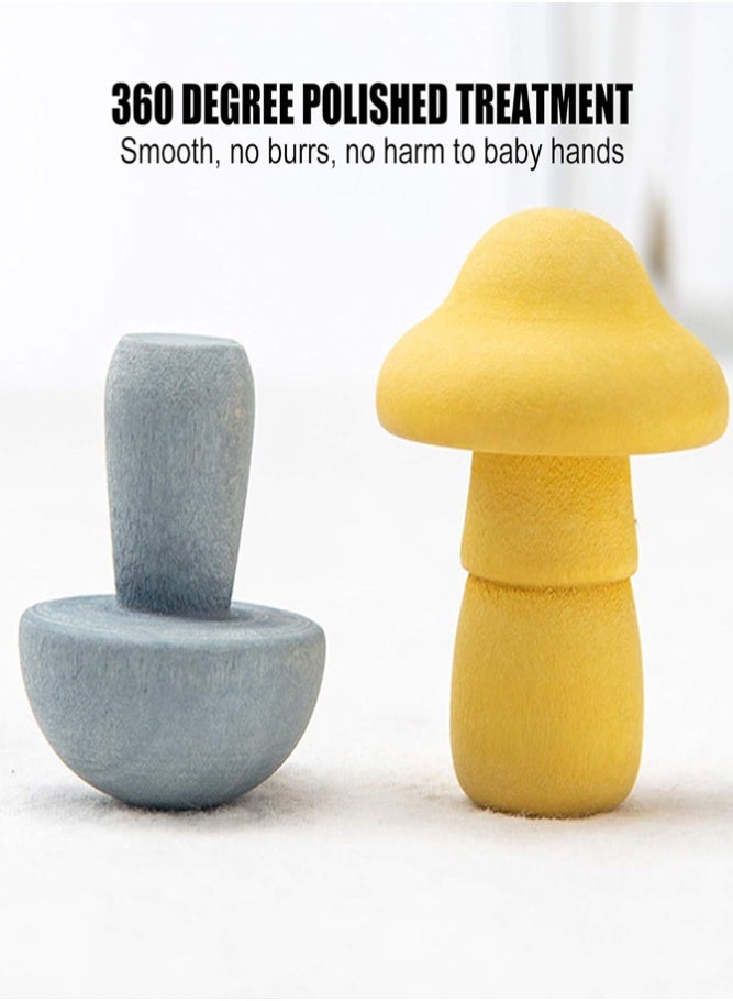 Children Wooden Mushroom Picking Game – Early Education Montessori Toy for Mental Development, Sorting u0026 Fine Motor Skills Training - Image 3