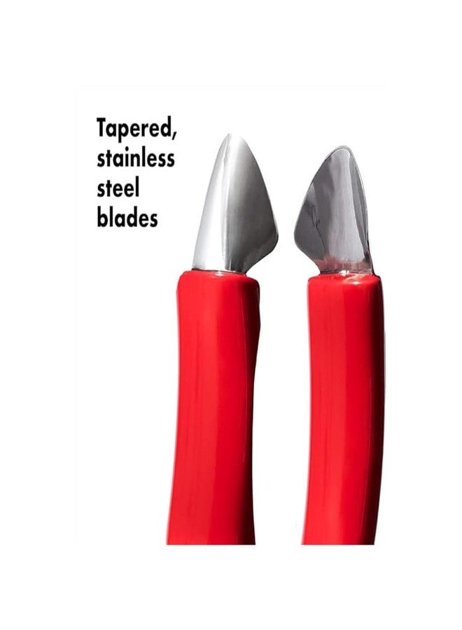 TIYOORTA Stainless Red Strawberry Huller Stem Remover, Pineapple and Tomato Corer, Fruits and Vegetables Eye Peeler - Image 3