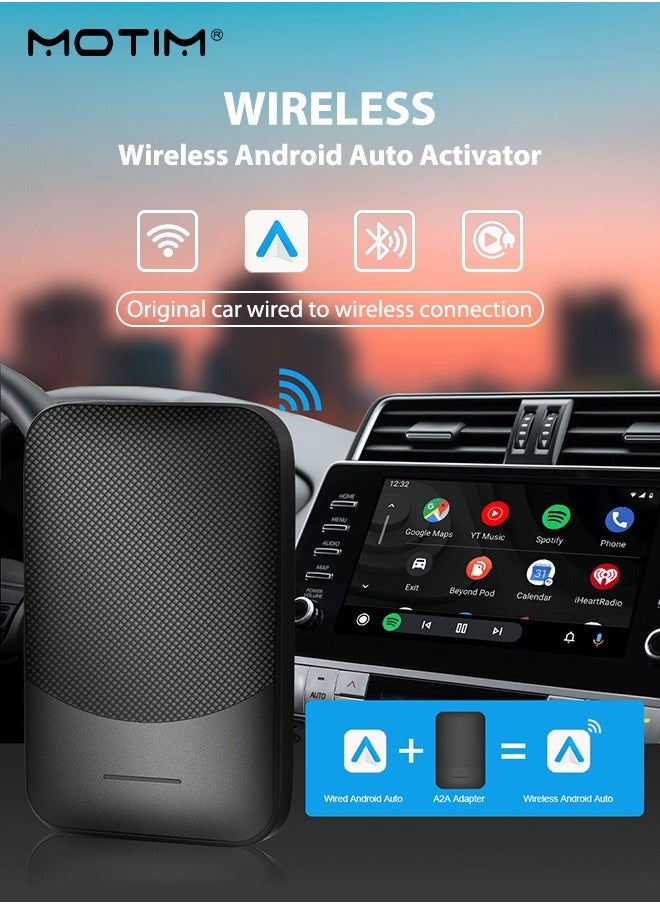 Motim Wireless Carplay Adapter, Smart Car Box, Wireless Carplay Adapter, Convert Wired to Wireless Dongle Cars for iPhone , Plug & Play, 5GHz WiFi & Bluetooth 5.0, for iOS 10+ & Android 11+ - Image 1