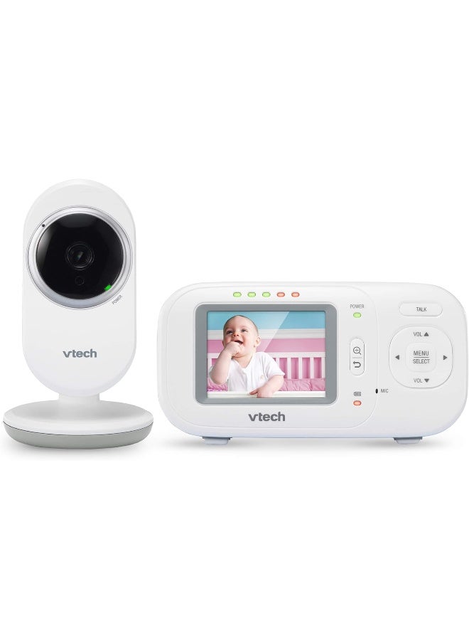 VTech VM320 2.4 Inch Digital Video Full-Color Baby Monitor with Automatic Night Vision, White - Image 1