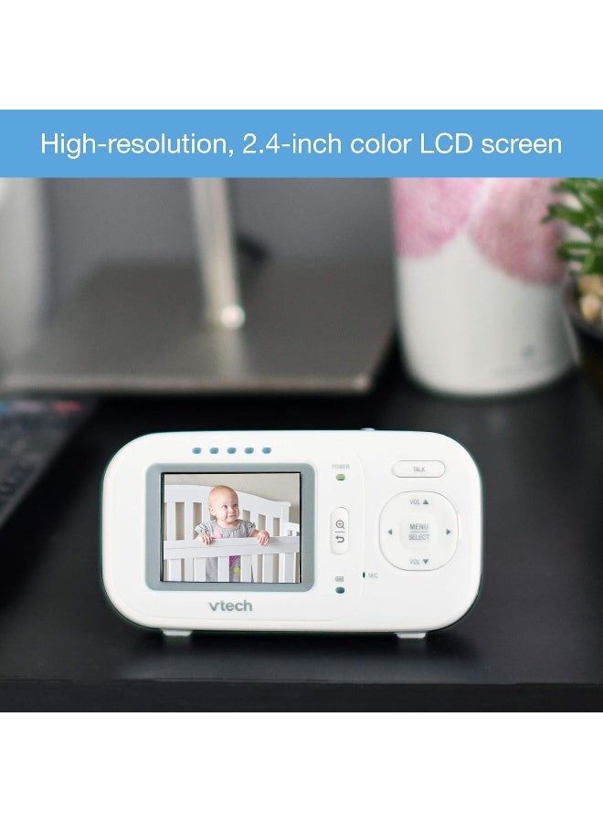 VTech VM320 2.4 Inch Digital Video Full-Color Baby Monitor with Automatic Night Vision, White - Image 4