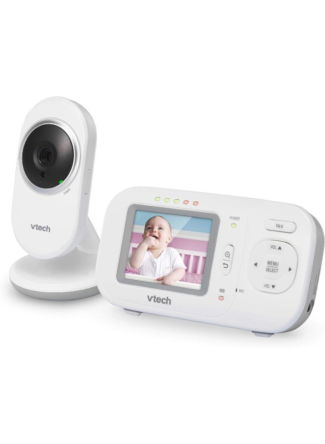 VTech VM320 2.4 Inch Digital Video Full-Color Baby Monitor with Automatic Night Vision, White - Image 2