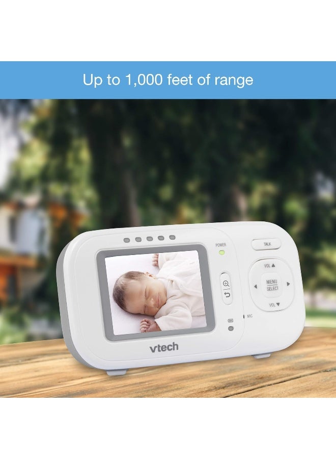 VTech VM320 2.4 Inch Digital Video Full-Color Baby Monitor with Automatic Night Vision, White - Image 5