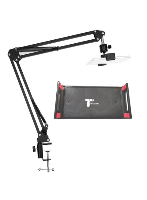 Phone Mount Tablet Holder 360 Adjustable Lazy Stand for iPhone 14/14 Pro 13/13 Pro Max 12 mini/12/12 Pro/12 Pro Max 11/11 Pro/11 Pro Max, iPad Air Pro Mini, all 4"-12.9" Phones and Tablets