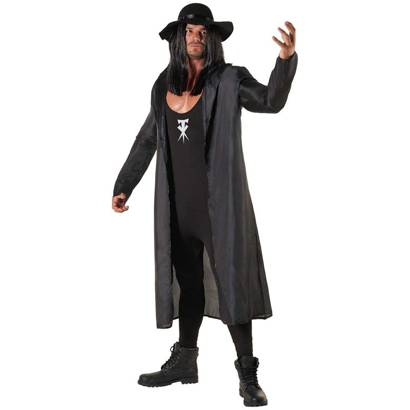 Morph Mens Undertaker Wrestler WWE Fancy Dress Costume Costume - Image 1