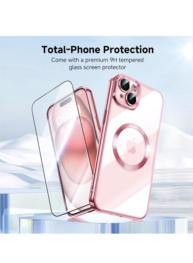 ELTRAZONE iPhone 15 Plus Case with Integrated Camera Lens Protection [TOP N56 Magnets] [Military Grade Drop Protection] for Magsafe Women Men iPhone 15 Plus Cover Case 6.7" Pink - Image 2