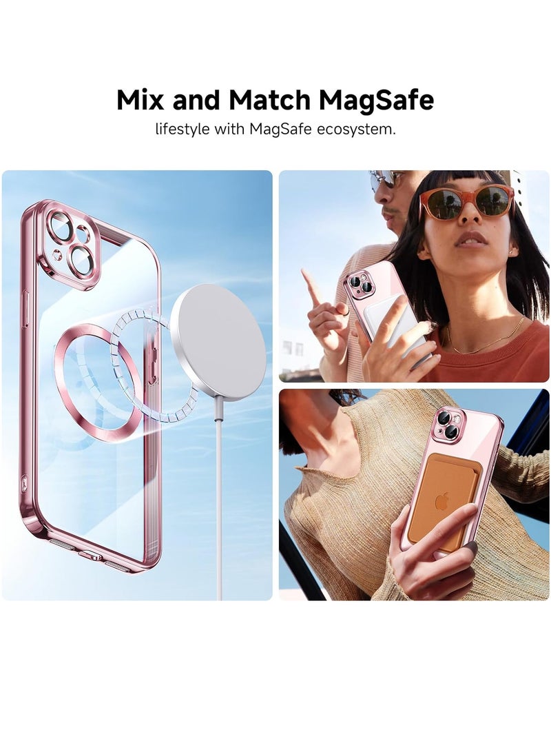 ELTRAZONE iPhone 15 Plus Case with Integrated Camera Lens Protection [TOP N56 Magnets] [Military Grade Drop Protection] for Magsafe Women Men iPhone 15 Plus Cover Case 6.7" Pink - Image 3