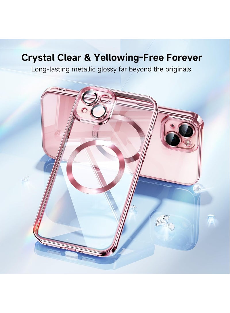ELTRAZONE iPhone 15 Plus Case with Integrated Camera Lens Protection [TOP N56 Magnets] [Military Grade Drop Protection] for Magsafe Women Men iPhone 15 Plus Cover Case 6.7" Pink - Image 4