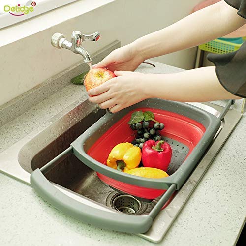 MSA Vegetable Fruit Washer Tray for Home/Kitchen/Restaurant | Food Strainer Tray | Vegetables/Fruits Strainer Basket | Kitchenware Tools | Foldable Food Strainer Tray (Multicolor, 1 PCs) - Image 4