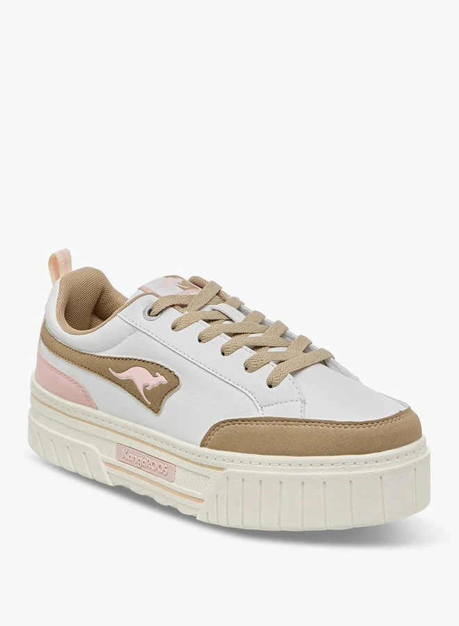 kangaROOS Women's Panelled Lace-Up Sports Shoes