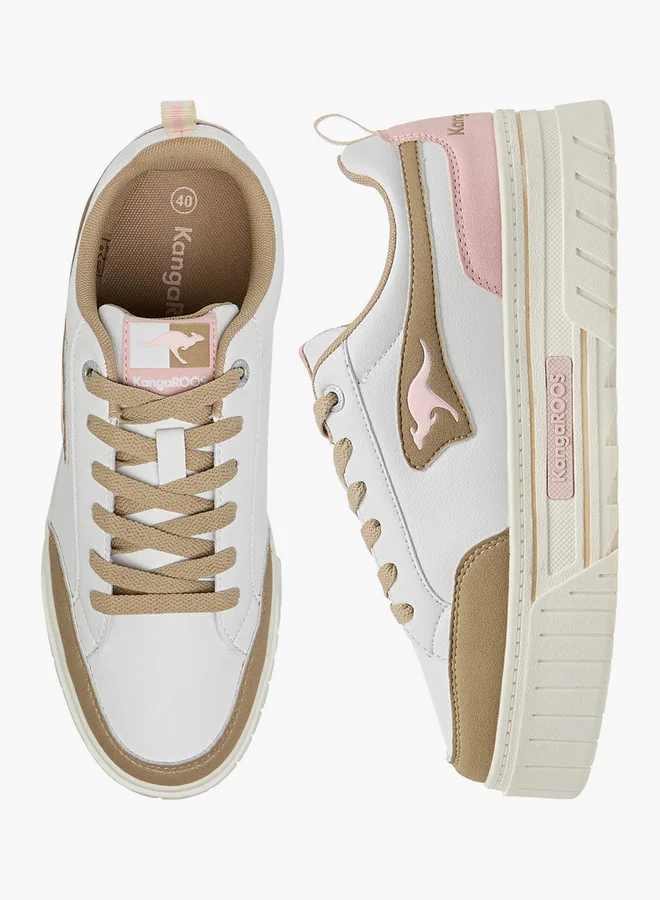 kangaROOS Women's Panelled Lace-Up Sports Shoes
