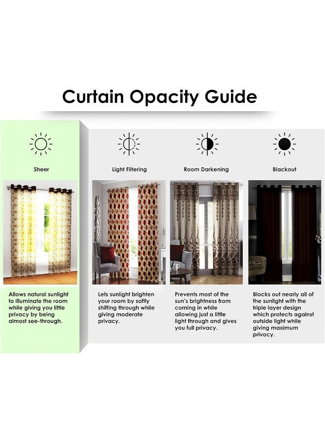 Story@Home Story@Home Window Curtains 5 feet Long Set of 2 for Living Room Bedroom, Kitchen  - Image 5