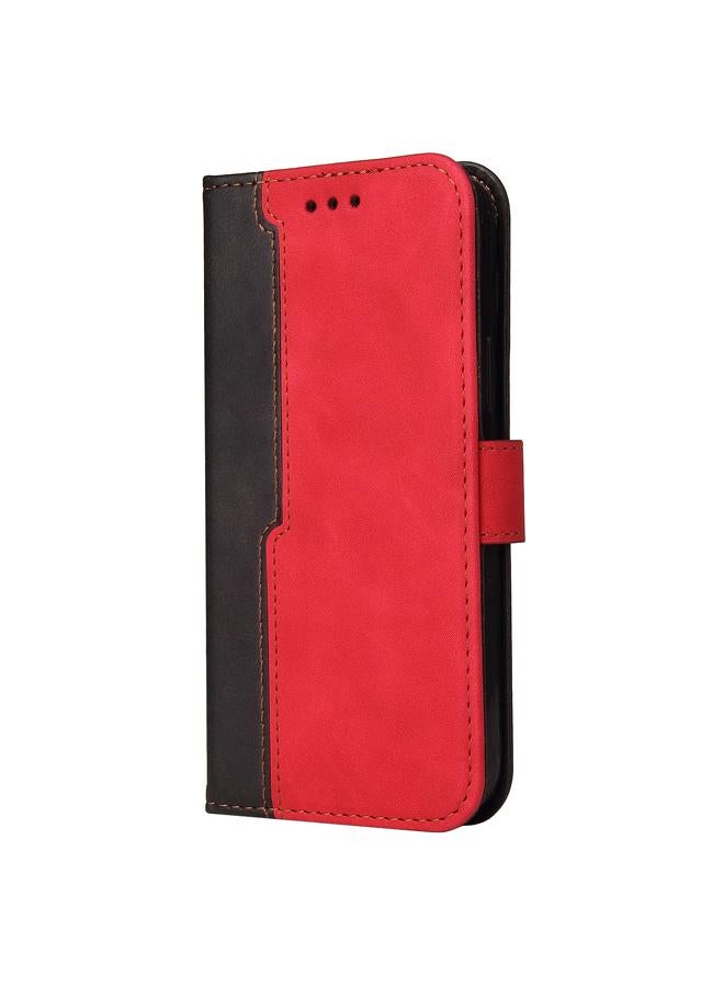 زبون جراب لهاتف Infinix Smart 6 - جراب جلدي أفقي قابل للطي بخياطة ملونة - Image 2