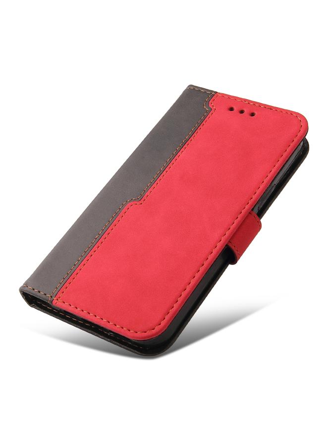 زبون جراب لهاتف Infinix Smart 6 - جراب جلدي أفقي قابل للطي بخياطة ملونة - Image 4