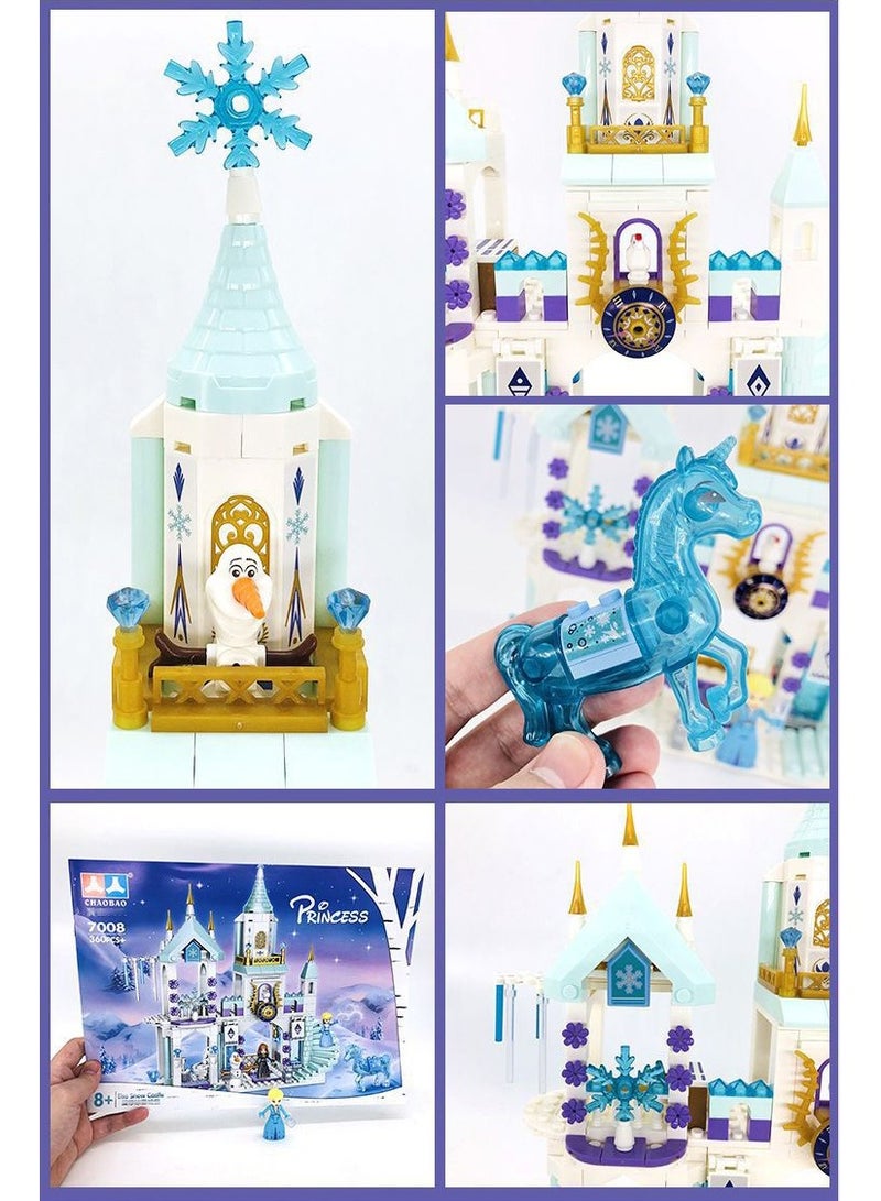 360 Pcs Princess Castle Building Blocks Ice Castle Building Toys for Kids Girls Birthday Gifts - Image 3