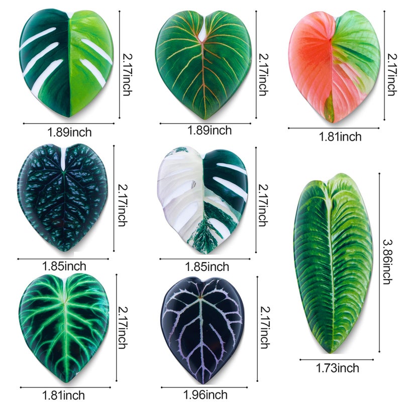 vinsiora Decorative Leaf Shaped Magnets for Home, Set of 8, Living Room, Kitchen, Bedroom Decor (8) - Image 2