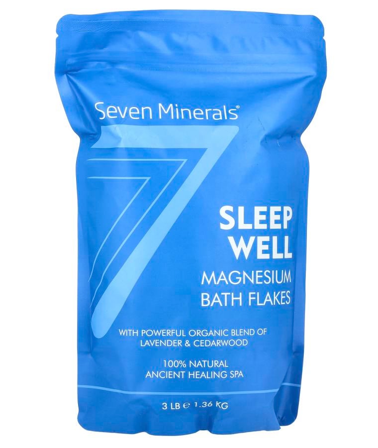 Seven Minerals Sleep Well Magnesium Bath Flakes Lavender & Cedarwood 3 lb (1.36 kg)