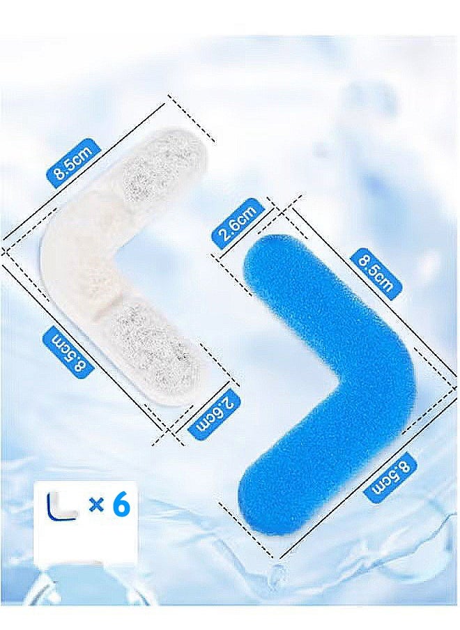6 Packs Cat Water Fountain Filters for FT200 Filter Element Replacement Activated Carbon Filter for Pet Automatic Drinking Feeder Accessories