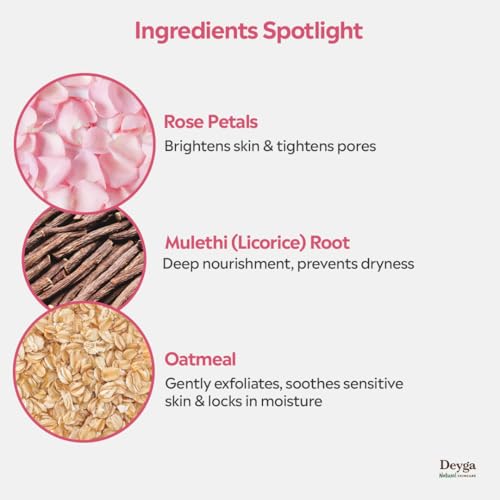 Deyga Rose & Mulethi Skin Brightening Face Pack (100 g) | Lightens Pigmentation | For Glowing, Even-Tone Complexion - Image 5