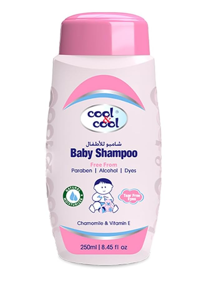 Cool & Cool Baby Shampoo 250Ml Tear Free Alcohol Free Paraben Free Dye Free Chamomile & Vitamin E With Extra Mild Formula - Image 1