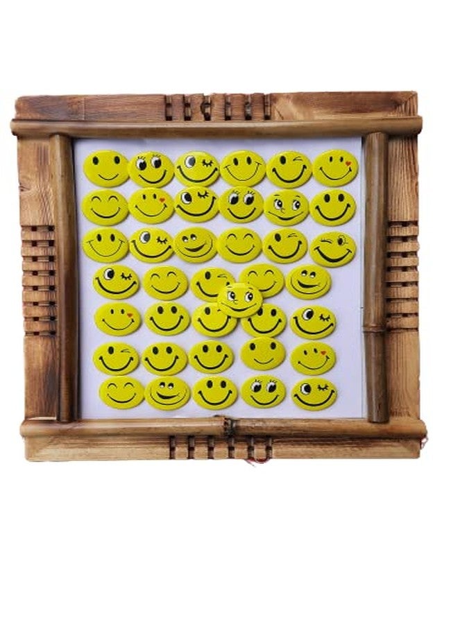 MSGH Smiley Emoji Colourful Expressions 3 CM Button Pins Badge Metal Brooch (Multicolour, 3 CM) - Set of 40 - Birthday, Office and Theme Party (DESIGN 3 (40 PCS)) (3 SET (120 PCS)) - Image 3