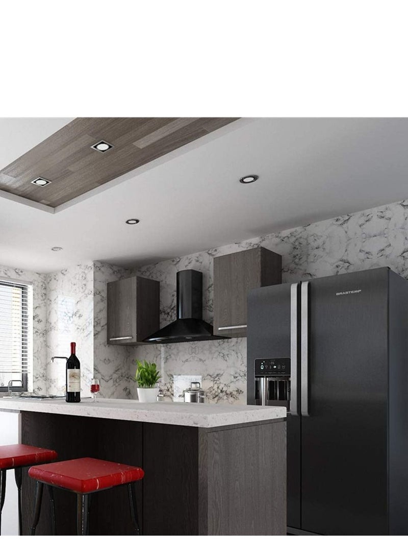 10m Marble Paper Granite Gray/White Wallpaper PVC - Image 2