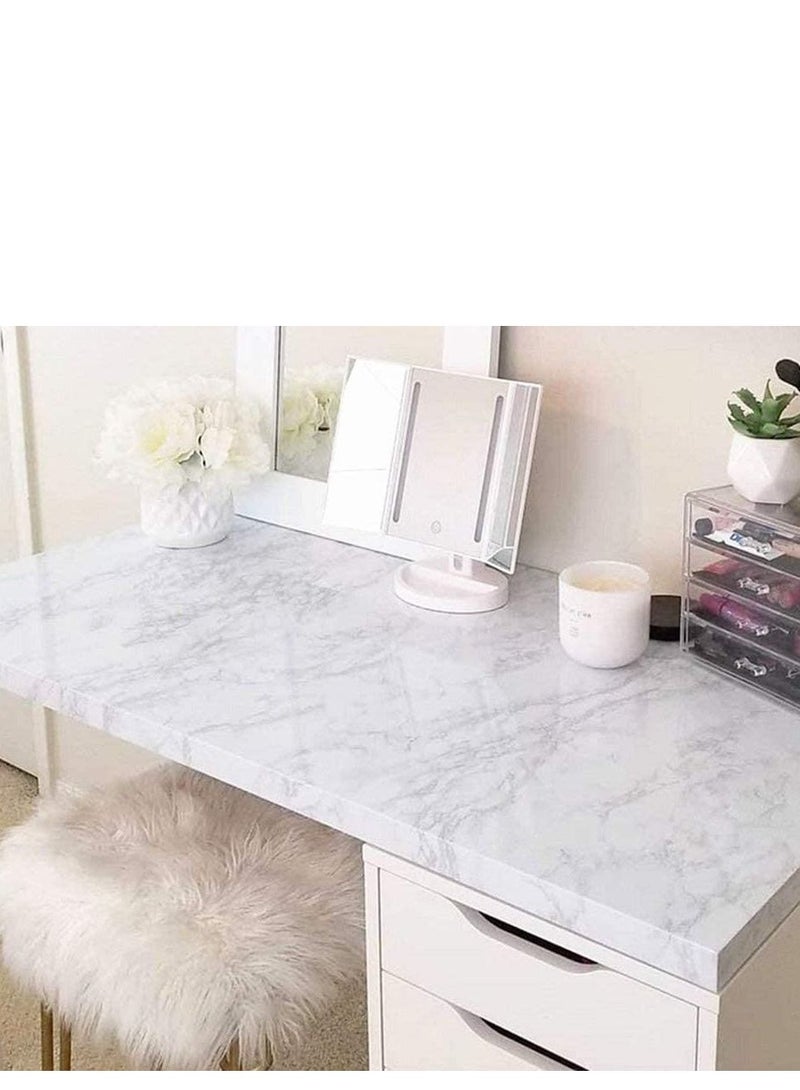 10m Marble Paper Granite Gray/White Wallpaper PVC - Image 3