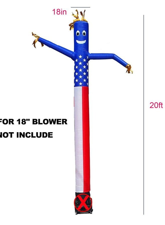 HI SUYI 20ft Advertising Inflatable Tube Men Blow Up Giant Waving Arm Fly Puppet Christmas Decorative Signs For Business Store Party (No Blower) - Image 3