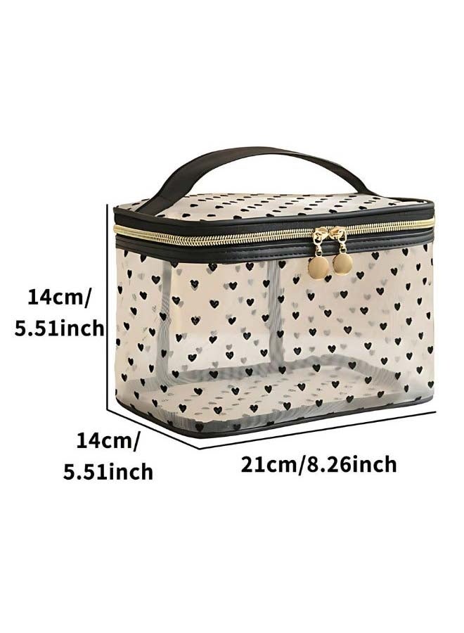 حقائب مكياج بسحاب شبكي، حقيبة مستحضرات تجميل محمولة للسفر مناسبة للمنزل والمكتب - Image 4