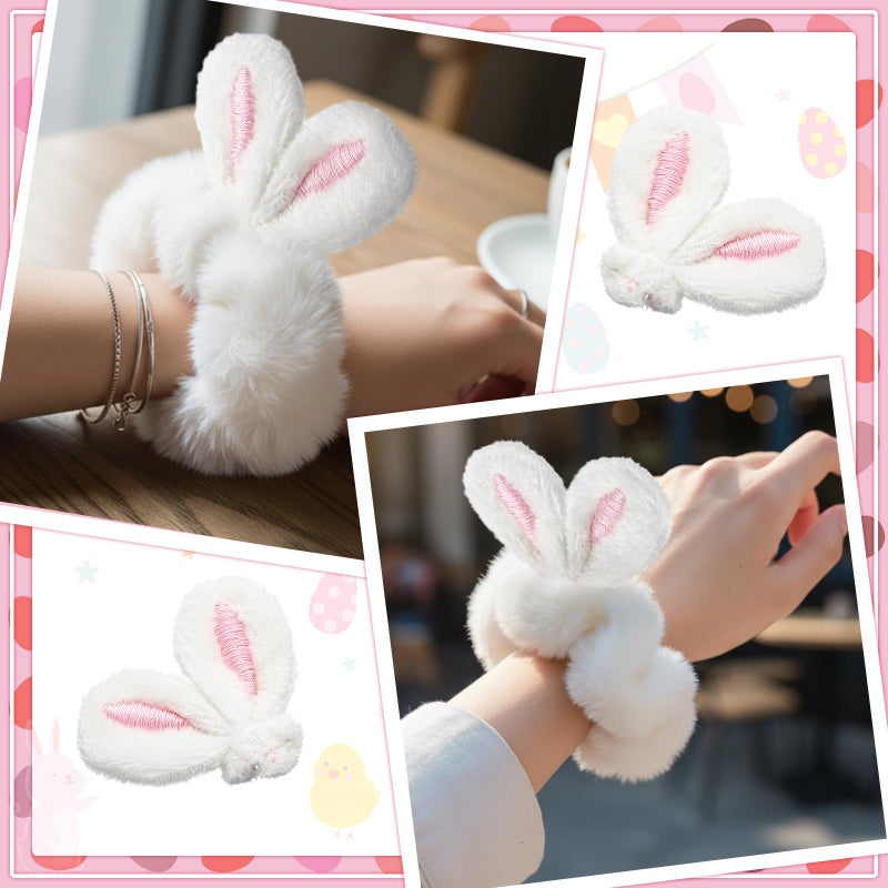 XunYee 50 Pcs Mini Easter Bunny Ears for Crafts Plush Rabbit Ear DIY Headband Hair Clips Hair Ties Accessories Jewelry Making Bunny Doll DIY Craft Party Supplies - Image 3