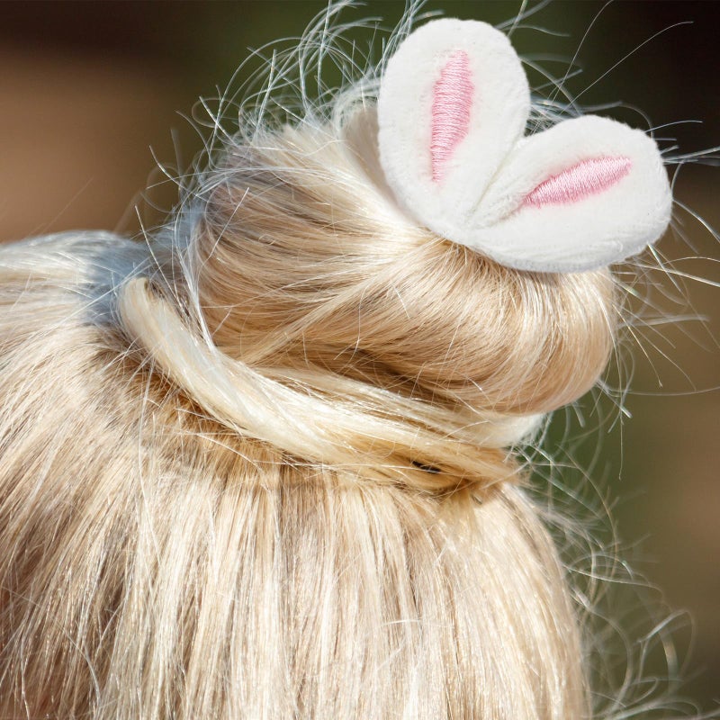 XunYee 50 Pcs Mini Easter Bunny Ears for Crafts Plush Rabbit Ear DIY Headband Hair Clips Hair Ties Accessories Jewelry Making Bunny Doll DIY Craft Party Supplies - Image 5