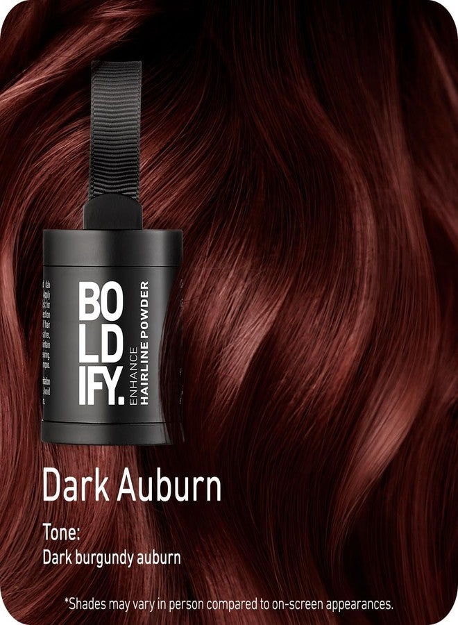 BOLDIFY Hairline Powder (LARGE, 10g) - Root Touch Up Hair Color for Gray Coverage - Bald Spot Concealing Hair Powder for Women & Men - 48-Hour Stain-Proof - Dark Auburn - Image 2