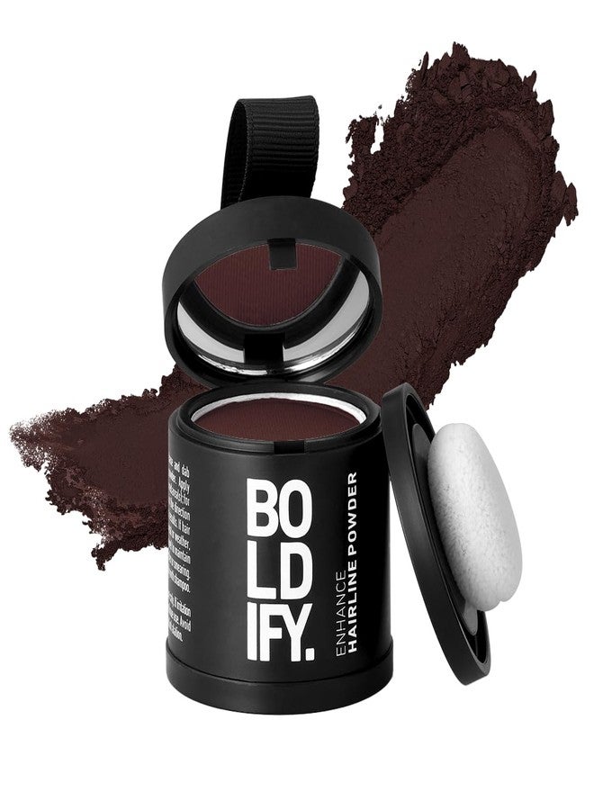BOLDIFY Hairline Powder (LARGE, 10g) - Root Touch Up Hair Color for Gray Coverage - Bald Spot Concealing Hair Powder for Women & Men - 48-Hour Stain-Proof - Dark Auburn - Image 1