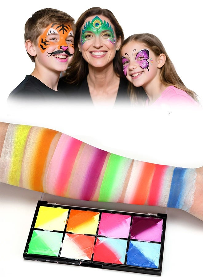 Lemon Face Painting Kit, Multiple Colors Water Based Non, Toxic Flash Paint With Brushe, Professional Body Makeup Kit for Parties Birthdays Halloween - Image 2