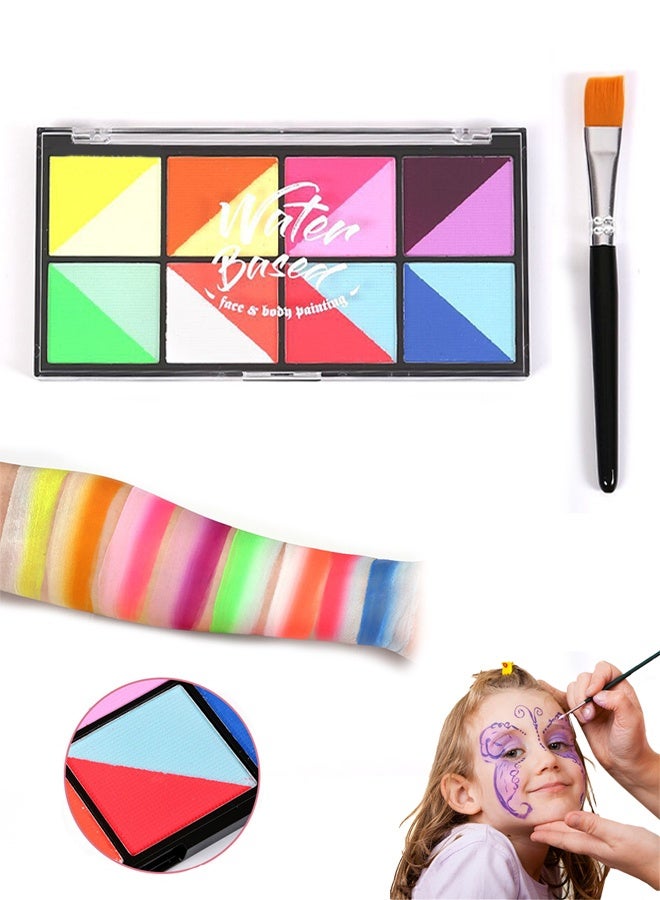Lemon Face Painting Kit, Multiple Colors Water Based Non, Toxic Flash Paint With Brushe, Professional Body Makeup Kit for Parties Birthdays Halloween - Image 1