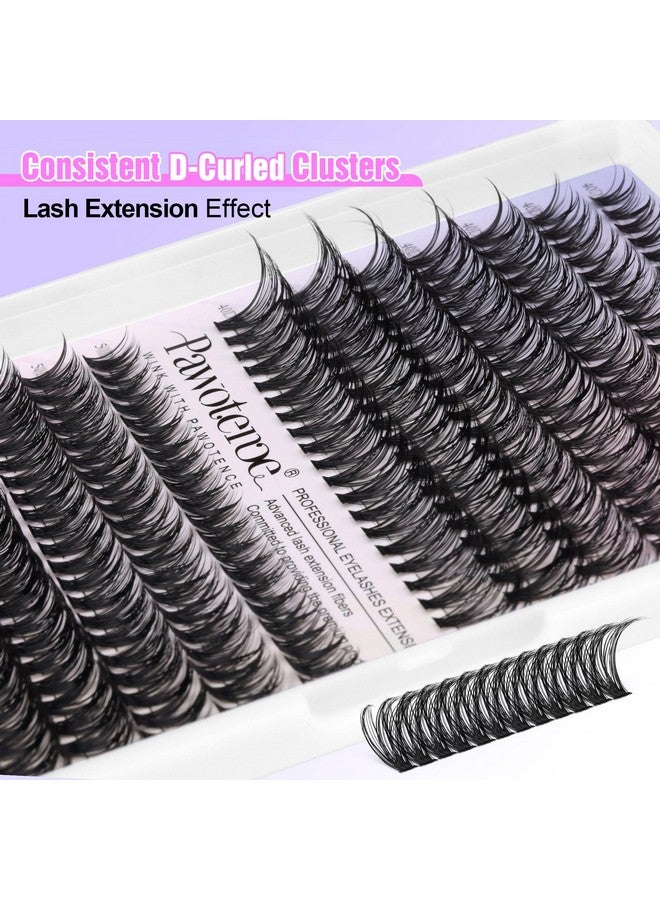 Pawotence Lash Clusters 280Pcs Cluster Eyelash Extensions 40D 50D Eyelash Clusters Lash Extension 8-16Mm Individual Lashes For Self Application At Home (40D&50D, 0.07D, 8-16Mm) - Image 3