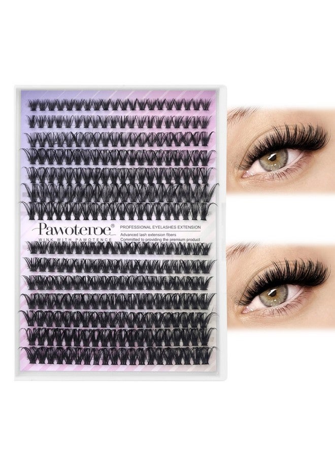 Pawotence Lash Clusters 280Pcs Cluster Eyelash Extensions 40D 50D Eyelash Clusters Lash Extension 8-16Mm Individual Lashes For Self Application At Home (40D&50D, 0.07D, 8-16Mm) - Image 1