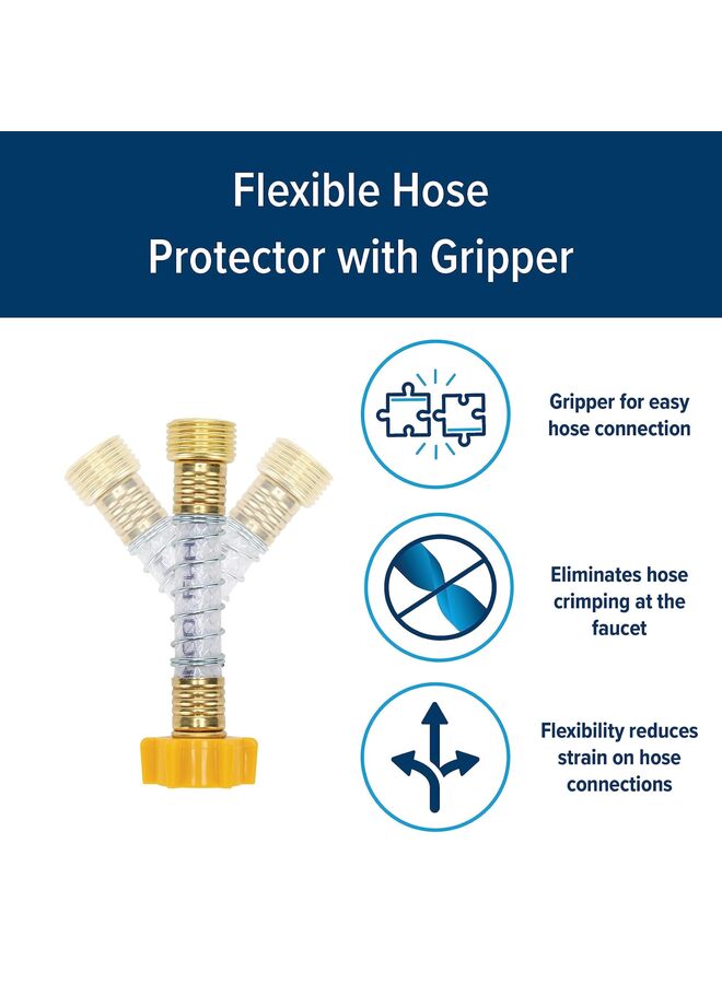 Flexible Hose Protector-Eliminates Hose Crimping and Straining at Faucets and Water Connections for RV, Garden  Car Wash Hose Extension Adapter - Image 3