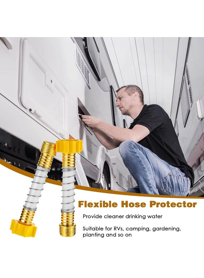 Flexible Hose Protector-Eliminates Hose Crimping and Straining at Faucets and Water Connections for RV, Garden  Car Wash Hose Extension Adapter - Image 5