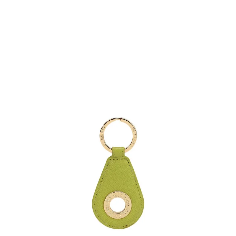 Da Milano Da Milano Monogram Patterned Leather Keychain & Bag Charm - Lime (KC-10081C)