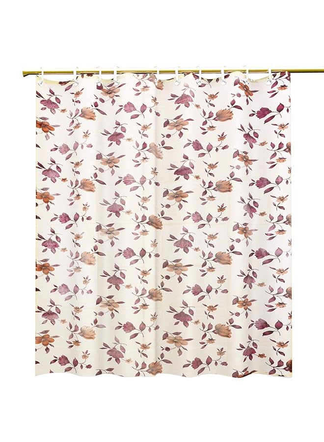 Kuber Industries Shower Curtains Grommet Top Ac Curtain Indoor Drapes For Bathroom Bedroom Curtain Liner With Eyelet Rings Cream - Image 3