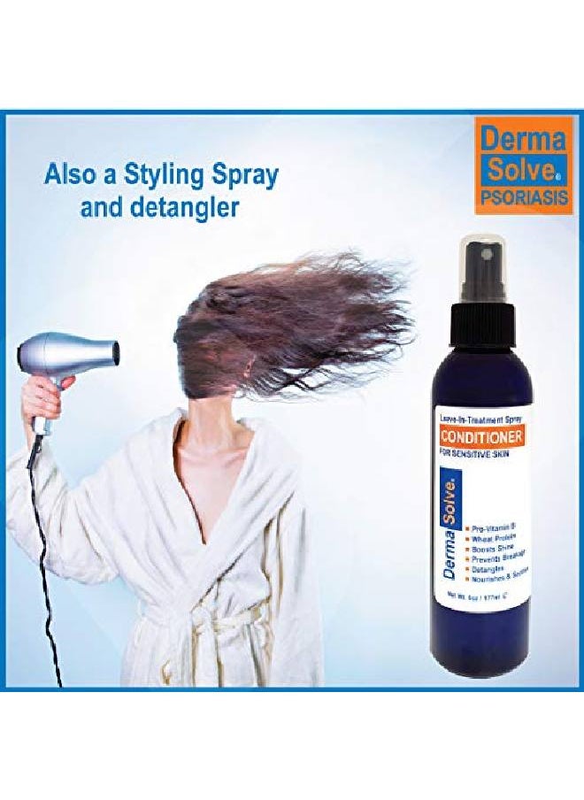 Dermasolve Psoriasis Leaveintreatment And Styling Spray Conditioner For Seborrheic Dermatitis Sensitive Skin Detangle Deflake Soothing Anti Dandruff Dry Scalp Repair For Damaged Hair  - Image 5