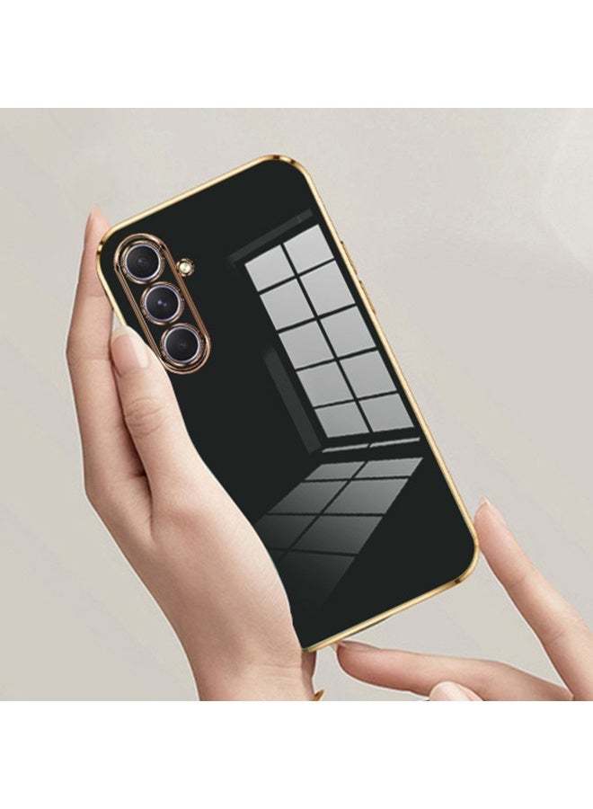 Samsung Galaxy A16 4G/5G Case Cover, Luxury Plating Soft Back Cover, Raised Full Camera Protection, Slim Thin TPU Mobile Phone Case For Samsung Galaxy A16 4G/5G, Black - Image 3