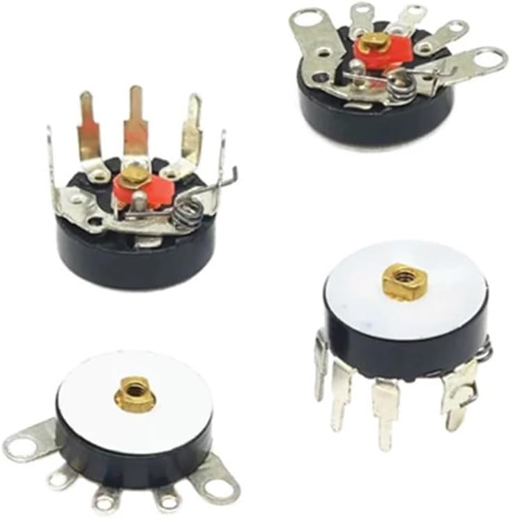 RV12MM Potentiometer RV12 B503 B103 B10K B50K Amplifier Volume with Switch Adjustable Resistor 5Pcs(Flat Foot B10K) - Image 5