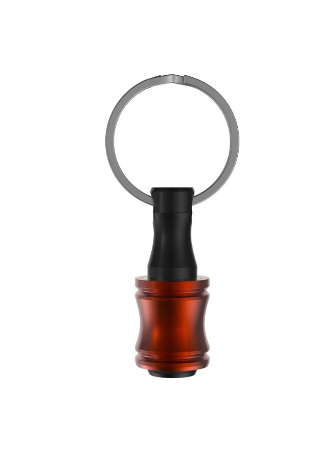 1/4inch Hex Shank Aluminum Alloy Screwdriver Bits Holder Extension Bar Drill Screw Adapter Change Keychain Portable（ red ）