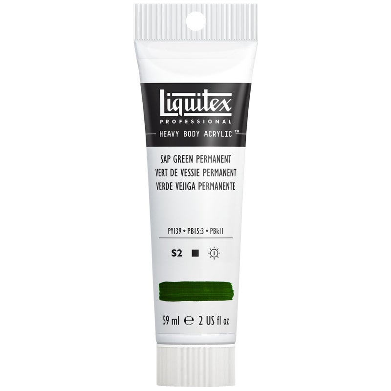 Liquitex Professional Heavy Body Acrylic Paint, 2-oz (59ml) Tube, Sap Green Permanent - Image 1