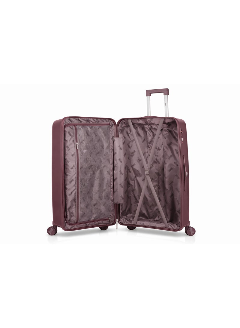 منيك حقيبة سفر فياجيرو سترا أورديناريو 20 بوصة | حقيبة سفر صلبة من البولي بروبيلين (PP) | عربة بأربع عجلات مزدوجة 360 درجة | حجم المقصورة - 20 بوصة | بنفسجي - Image 3