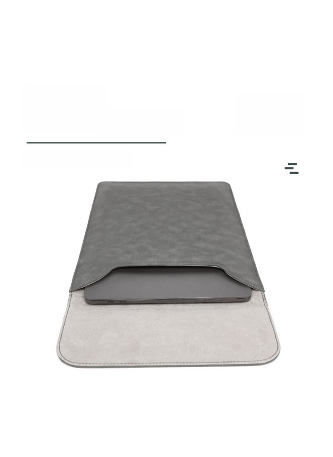 Macbook Air Sleeve Bag Suitable For Apple Notebook Protective Cover For Huawei 14-inch Handbag-Color:Vertical Splicing Beautiful Sheep-Black (inner Bag + Power Package)-Applicable Model:13 Inch Air/pro(A2337/A1989/A2179/A2338/A1708)