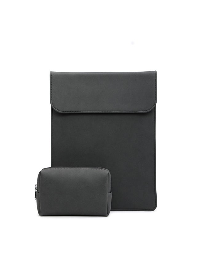 Macbook Air Sleeve Bag Suitable For Apple Notebook Protective Cover For Huawei 14-inch Handbag-Color:Vertical Splicing Beautiful Sheep-Black (inner Bag + Power Package)-Applicable Model:13 Inch Air/pro(A2337/A1989/A2179/A2338/A1708)