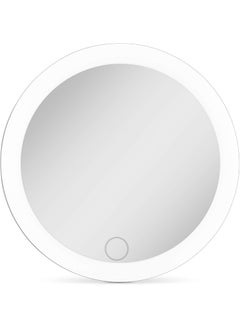 Zadro Zadro 4" Round LED Mirror Makeup Travel Mirror with Light Rechargeable Compact Mirror for Purses Portable Carrying Pouch 